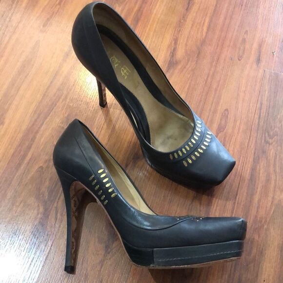 L.a.m.b. Gwen Stefani navy platform high heels 8.5 - Picture 1 of 9